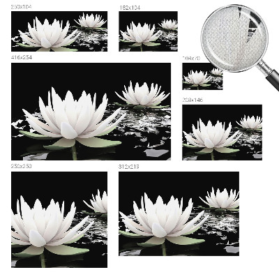 3D wall mural with a water flowers motif