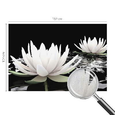 3D wall mural with a water flowers motif