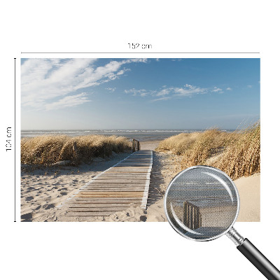 Children's wall mural with a sea path design