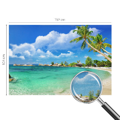 Self-adhesive photo wallpaper with a tropical paradise design