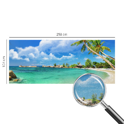 Self-adhesive photo wallpaper with a tropical paradise design