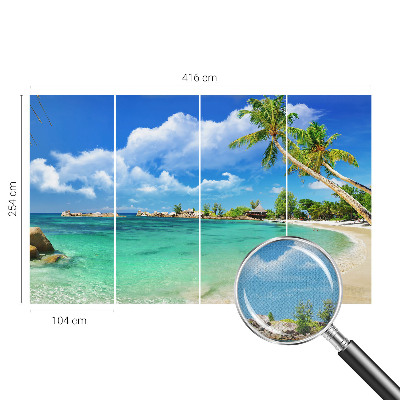 Self-adhesive photo wallpaper with a tropical paradise design