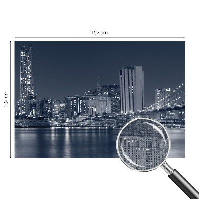 Stick-on wall mural with a night city motif