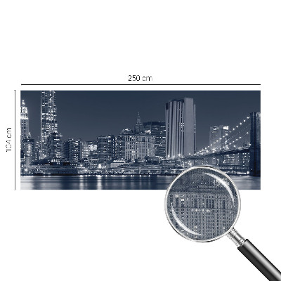 Stick-on wall mural with a night city motif