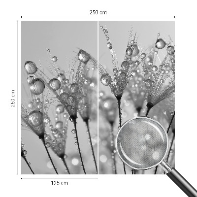 Stick-on wall mural with a wet-inspired delicate design
