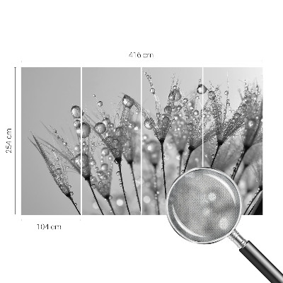 Stick-on wall mural with a wet-inspired delicate design