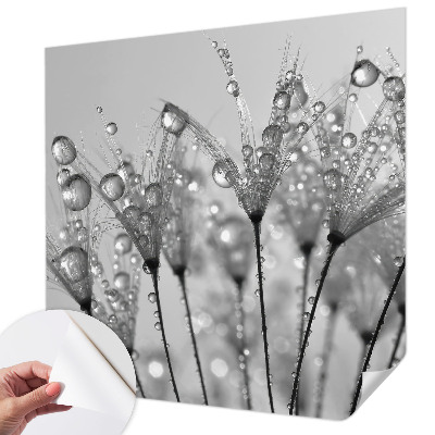 Stick-on wall mural with a wet-inspired delicate design