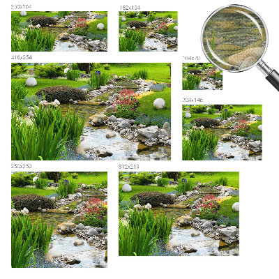 Peel and stick wall mural for bedroom with an idyllic garden design