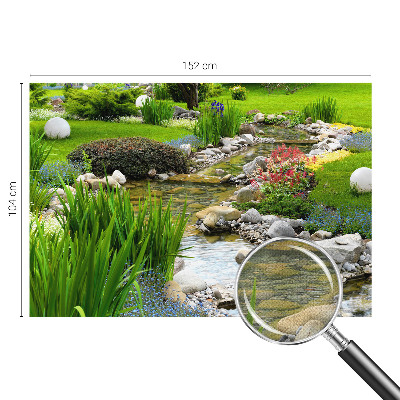 Peel and stick wall mural for bedroom with an idyllic garden design