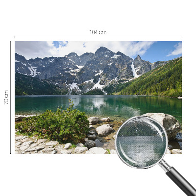 Peel and stick wall mural for kids' room Mountain lake