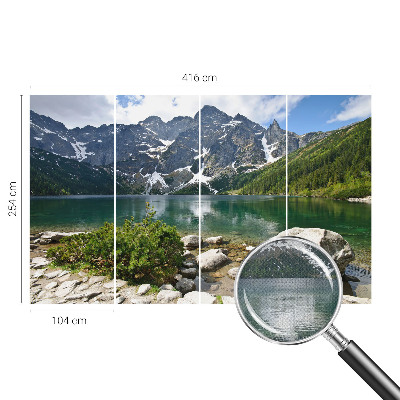 Peel and stick wall mural for kids' room Mountain lake