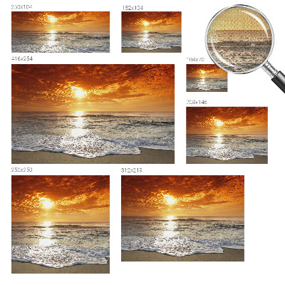 3D photo wallpaper mural with an ocean waves design