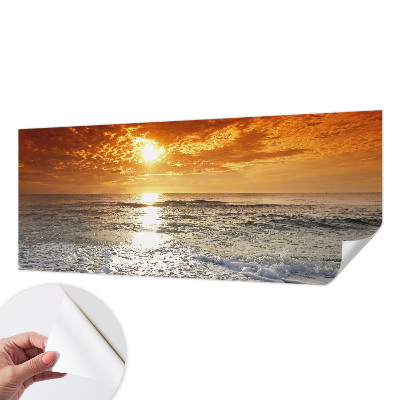 3D photo wallpaper mural with an ocean waves design