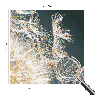 3D wall mural with a dandelion motif titled 