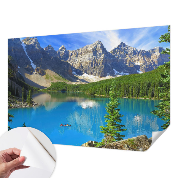 Baby room wall mural Mountain lake