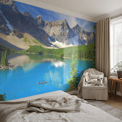 Baby room wall mural Mountain lake