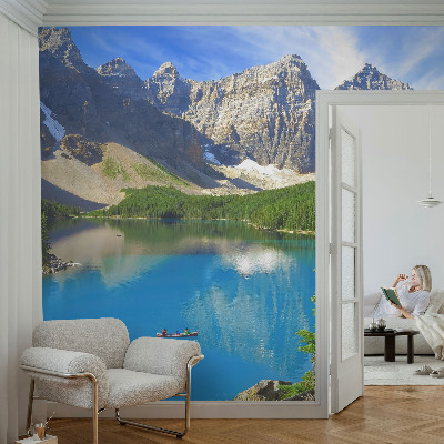 Baby room wall mural Mountain lake