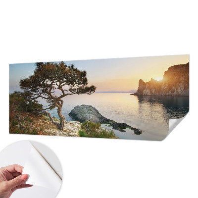 Peel and stick wall mural featuring a peaceful nature scene