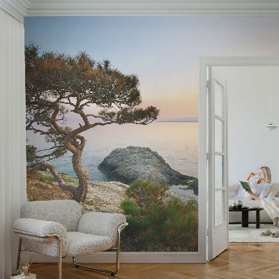 Peel and stick wall mural featuring a peaceful nature scene