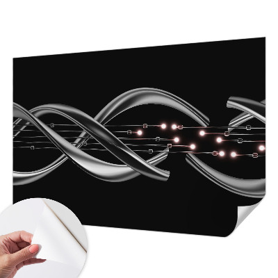 Children's wall mural with a braided pattern