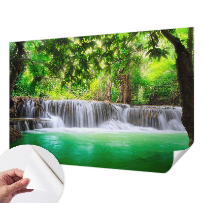Removable wall mural wallpaper Forest waterfall