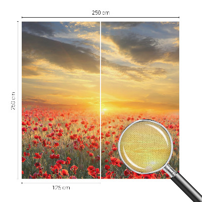 Peel and stick wallpaper mural Poppy field