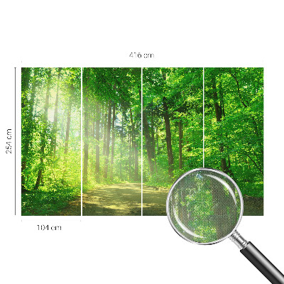 Self-adhesive wall mural Forest path