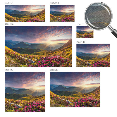 Self-adhesive photo wallpaper with a mountain panorama