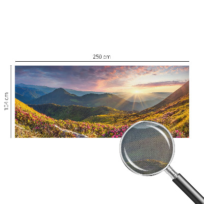 Self-adhesive photo wallpaper with a mountain panorama