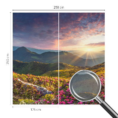 Self-adhesive photo wallpaper with a mountain panorama