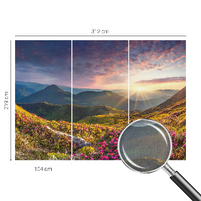 Self-adhesive photo wallpaper with a mountain panorama