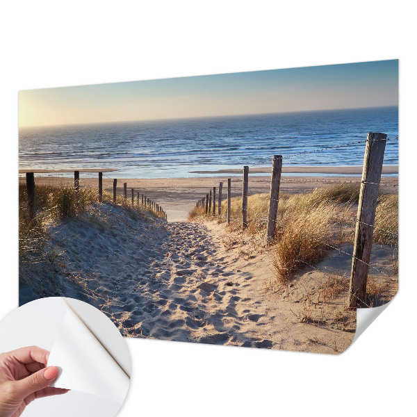 Removable wall mural wallpaper Beach path