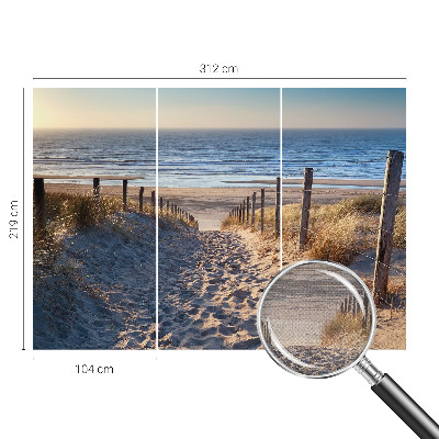 Removable wall mural wallpaper Beach path