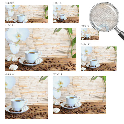 Peel and stick wall mural for living room featuring a floral relaxation design