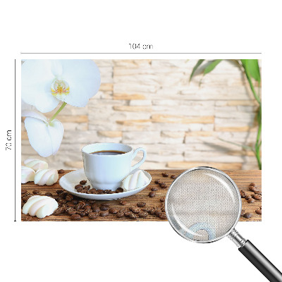 Peel and stick wall mural for living room featuring a floral relaxation design
