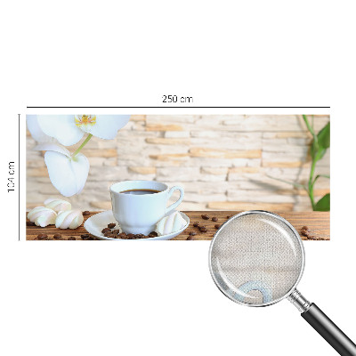 Peel and stick wall mural for living room featuring a floral relaxation design
