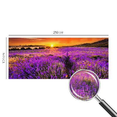 Peel and stick wall mural for kids' room with a lavender sunset design