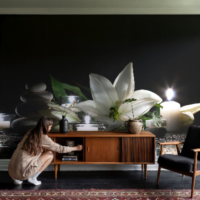 Children's wall mural featuring a relaxing scene