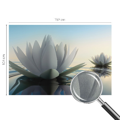 Baby room wall mural with a water lilies motif