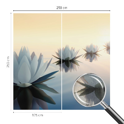 Peel and stick wall mural with a peaceful landscape view