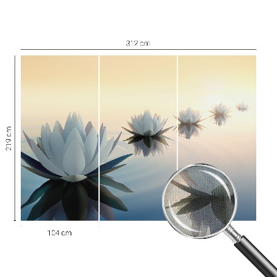 Peel and stick wall mural with a peaceful landscape view