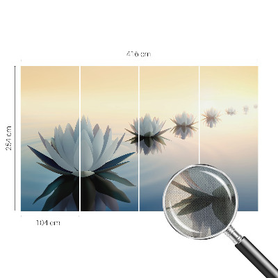 Peel and stick wall mural with a peaceful landscape view