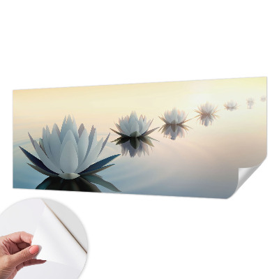 Peel and stick wall mural with a peaceful landscape view