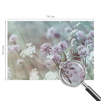 Self-adhesive wall mural with a wildflower design