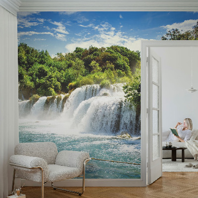 Self-adhesive photo wallpaper with a stunning waterfall motif