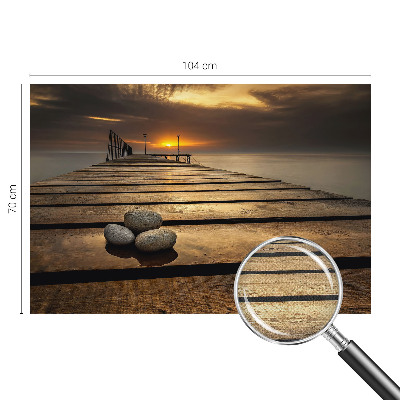 Stick-on wall mural with a sunset design