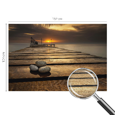Stick-on wall mural with a sunset design