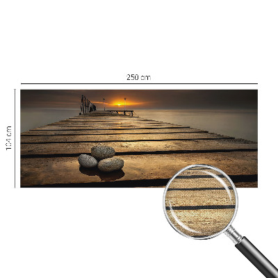 Stick-on wall mural with a sunset design
