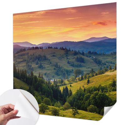 Removable wall mural wallpaper Mountain landscape