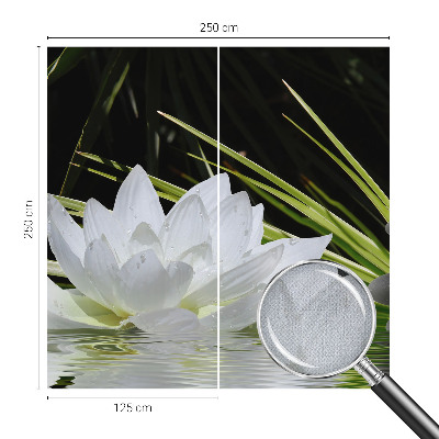 Removable wall mural with a lily meditation design